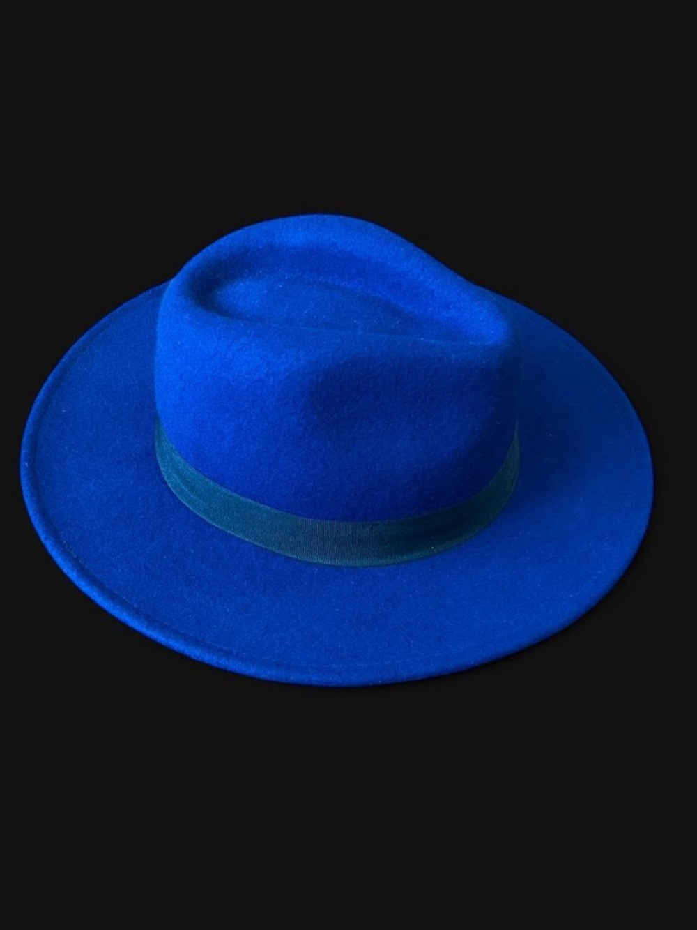 H&M Deep Blue Fedora Hat with Ribbon Band
